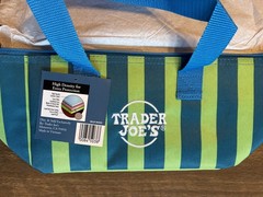 Trader Joe’s Striped Mini Insulated Bag Blue/Green NEW W/TAGS – US seller