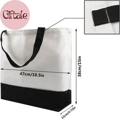 Sublimation Tote Bags,Polyester Tote Bags for Sublimation, Blank Canvas Tote Bag