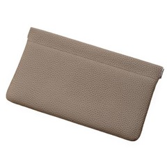 Genuine Leather Pocket Cosmetic Bag for Purse,Coin Purse Lipstick Grey