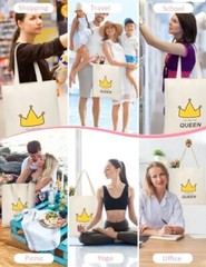Dreubea DIY Canvas Tote Bag for Women -‎16 x 14.9 x 25.8 inches