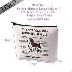 LEVLO Funny Springer Dog Lovers Gifts The Anatomy of A Spaniel