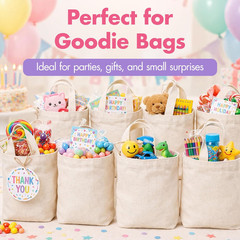 Mini Tote Bags Bulk 12 Pack – DIY Mini Canvas Tote Bags 8″ X 8″ X 1 1/2″