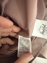 Herschel Mica Reusable Tote Shopping Bag Pink Zip Top
