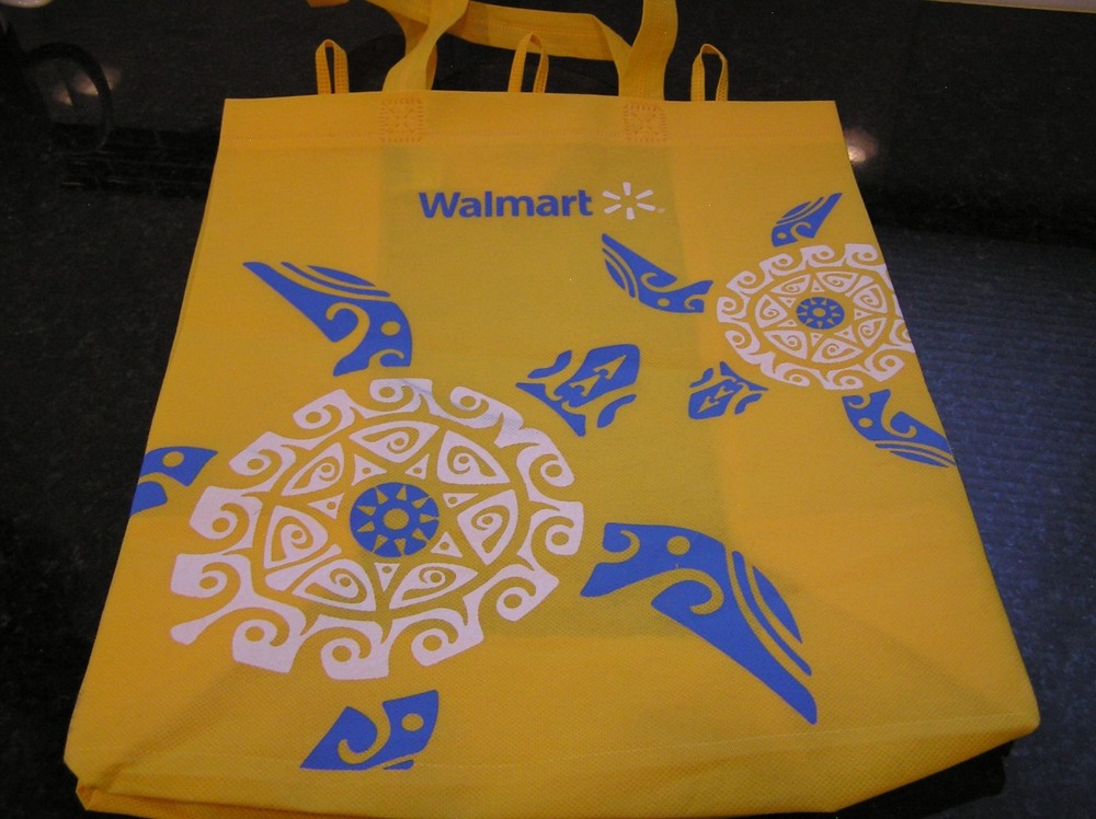2 Walmart Hawaii Turtle Reusable Grocery Shopping Bags NEW