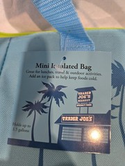 Trader Joe’s Mini Insulated Bag 1.5 Gallon Capacity-blue
