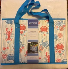 Collapsible Box Tote Reusable Folds Flat Heavy Duty Ocean Sea Life Octopus NWT