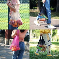 Mesh Net Turtle Bag String Shopping Bag Reusable Fruit Storage Handbag Totes