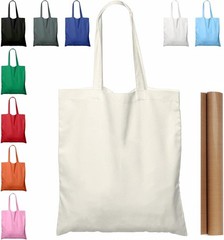 5 | 15 | 25 | 50 Pack 15” X 16” Natural Cotton Tote Bags, Lightweight Blank Bu