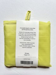 NEW! Baggu STANDARD BAG in “Lemon Curd” Yellow, Wash. Recyc. Nylon SOLD OUT/RARE