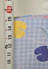 Lindy Bowman Baby Gift Bag Extra Large ABC Design Blue Hearts Baby Shower Bag