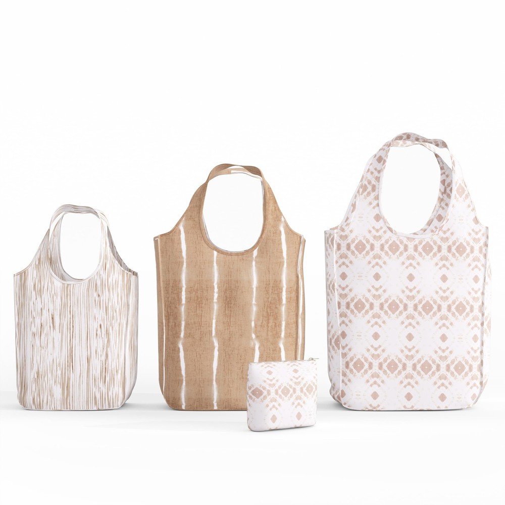 Pure Sage Reusable Grocery Bag Bundle – Stylish Shopping Bags for Groceries –
