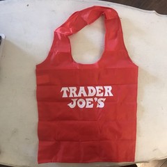Trader Joe’s Canvas Micro Tote with Grocery Bag, Red