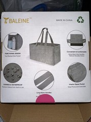BALEINE Soft Large Utility Tote Foldable Reusable Storage Bag Qty 1 Magenta