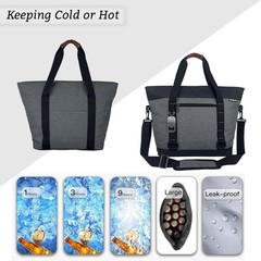 Insulated Cooler Bag, Large Insulated Bag, Reusable Shopping Bags, Leakproof …