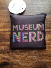 Museum Nerd Tote 20″x17″ Foldable Reusable Bag in Compact Zip Case Carries 40lbs