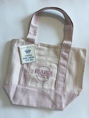 Striped Mini Canvas Trader Joe Tote Bag 2026 SET OF 4