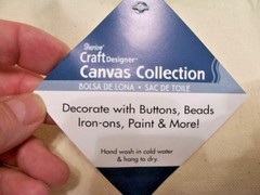 Canvas Utility TOTE BAG Darice Craft Designer Canvas DIY Project 19″x16.75×5.5″