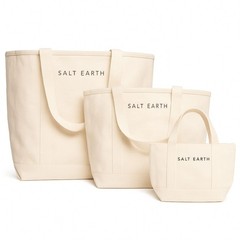 Reusable Cotton Canvas Grocery Bags – Pack of 3 (Large, Medium, Mini), Box Sh…