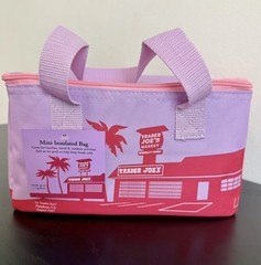 Trader Joe’s Mini Insulated Tote Bag – Summer 2026 Purple/Pink Lunchbag Limited