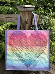 NEW Shopping Bag~HEART ❤️Earth World 🌎REUSABLE Tote Bag~PASTEL HEARTS ❣️
