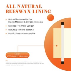 PW61 2 Pack Reusable Beeswax Bread Bags for Sourdough Homemade X-Large, White
