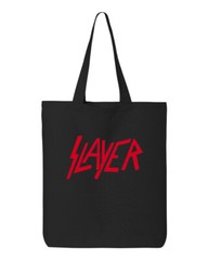 Slayer Thrash Speed Metal Cotton Canvas Reusable Shopping Bag 12L Black Tote