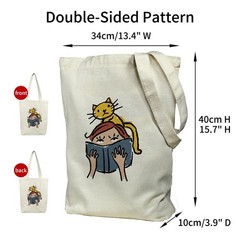 Canvas Tote Bag for Men, Book Bags for Book Lovers Gifts Bookworm Readers Lib…