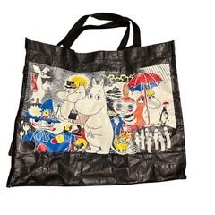 Moomin Characters Reusable Tote Bag Black Polypropylene Shopper