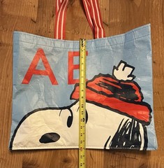 American Eagle x Peanuts Snoopy Reusable Tote Bag Peace Love AE Super Cute