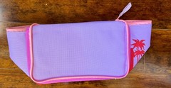 Trader Joes mini insulated purple bag with pink zipper