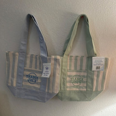 Trader Joe’s Mini Tote Bag Bundle Blue & Green Limited Edition Reusable Bags