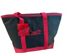 Trader Joe’s Insulated XL Red Black Cooler Tote Reusable Grocery Shopping Bag