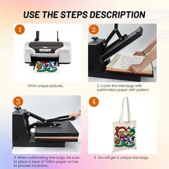 10 Pack Sublimation Tote Bags Blanks large 15 x 16 in with Long Handle Reusab…