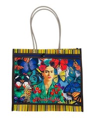 Mexican Mercado Shoulder Mesh Bag | Reusable Shopping Bag | Frida Kahlo Image |