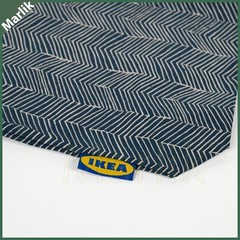IKEA Cotton Bag TREBLAD Reusable Shopping Tote Bag, 100% Cotton, Blue Beige, New