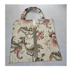 Floral Pattern Foldable Fabric Reusable Shopping Bag Large Multicolor Two-Piece