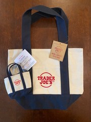 New Trader Joe’s Mini Tote, Micro Tote, & Grocery Bag – 2025 Holiday – Blue