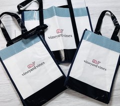 Vineyard Vines Small Reusable Med Shopping Tote Bag Whale Handles Lot Of 4 Bags