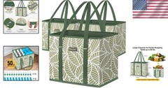 Stylish Antique Foliage Shopping Bags – 3 Pack