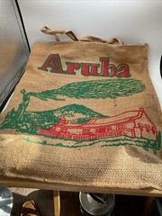 Aruba – Burlap Tote Bag – 15.5” x 13”