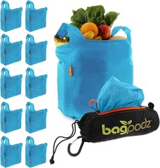 Sturdy Reusable Grocery Bags Foldable and Washable – Made From RipStop Nylon Hol