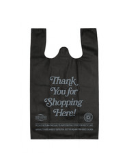 Demaya 1/6 12x7x22 Reusable Non Woven Fabric TShirt Grocery Bags Thank You 300CT