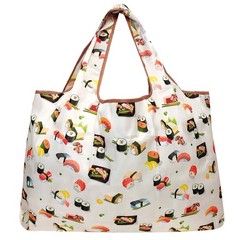 Large Foldable Tote Nylon Reusable Grocery Bags, 3 Pack, Delicious Foods