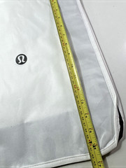 3x lululemon Reusable Large White Tote Shopping Bag Snap Close 16x14x6