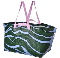 Marimekko BASTUA IKEA Reusable Carry Large leaf Shopping Bag set of 2 NEW japan