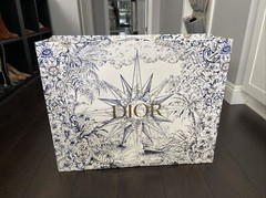 DIOR AUTHENTIC 2022 HOLIDAY COMPASS SHOPPING BAG USED W24”XH20”