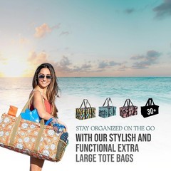 Extra Large Utility Tote Bag – Oversized Collapsible Reusable Wire Frame Rect…