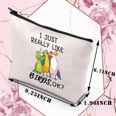 BDPWSS Parrots Makeup Bag For Women Lover Gift Bird Just like birds
