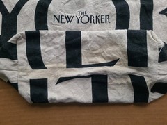 The New Yorker Canvas Black/Offwhite Tote Bag