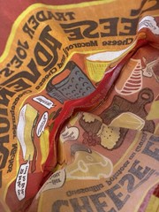 Trader Joe’s Cheese Experience Canvas Shopping Bag – Red/Yellow, Foldable